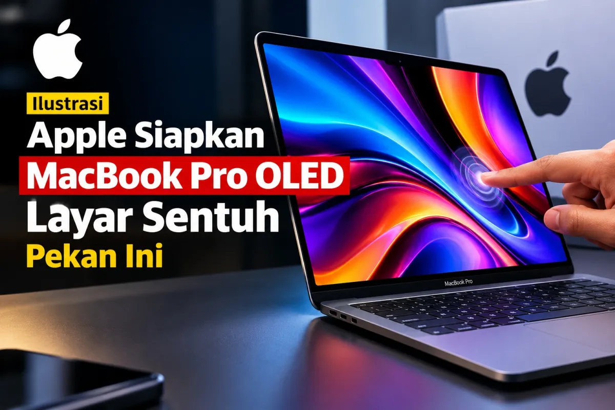 Ilustrasi Untuk pertama kalinya, layar MacBook disebut bisa disentuh jari. Kabar dari Bloomberg ini ramai menjelang akhir Oktober 2026