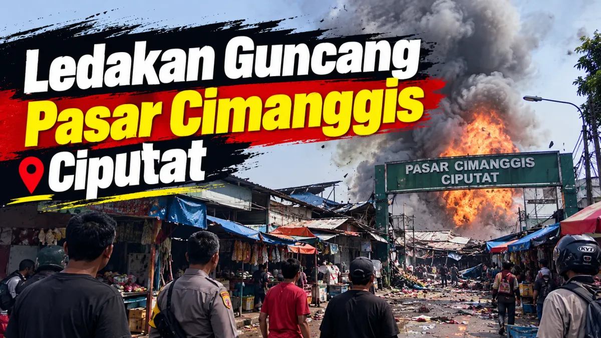 Ledakan Guncang Pasar Cimanggis Ciputat, 2 Orang Tewas dan 10 Terluka