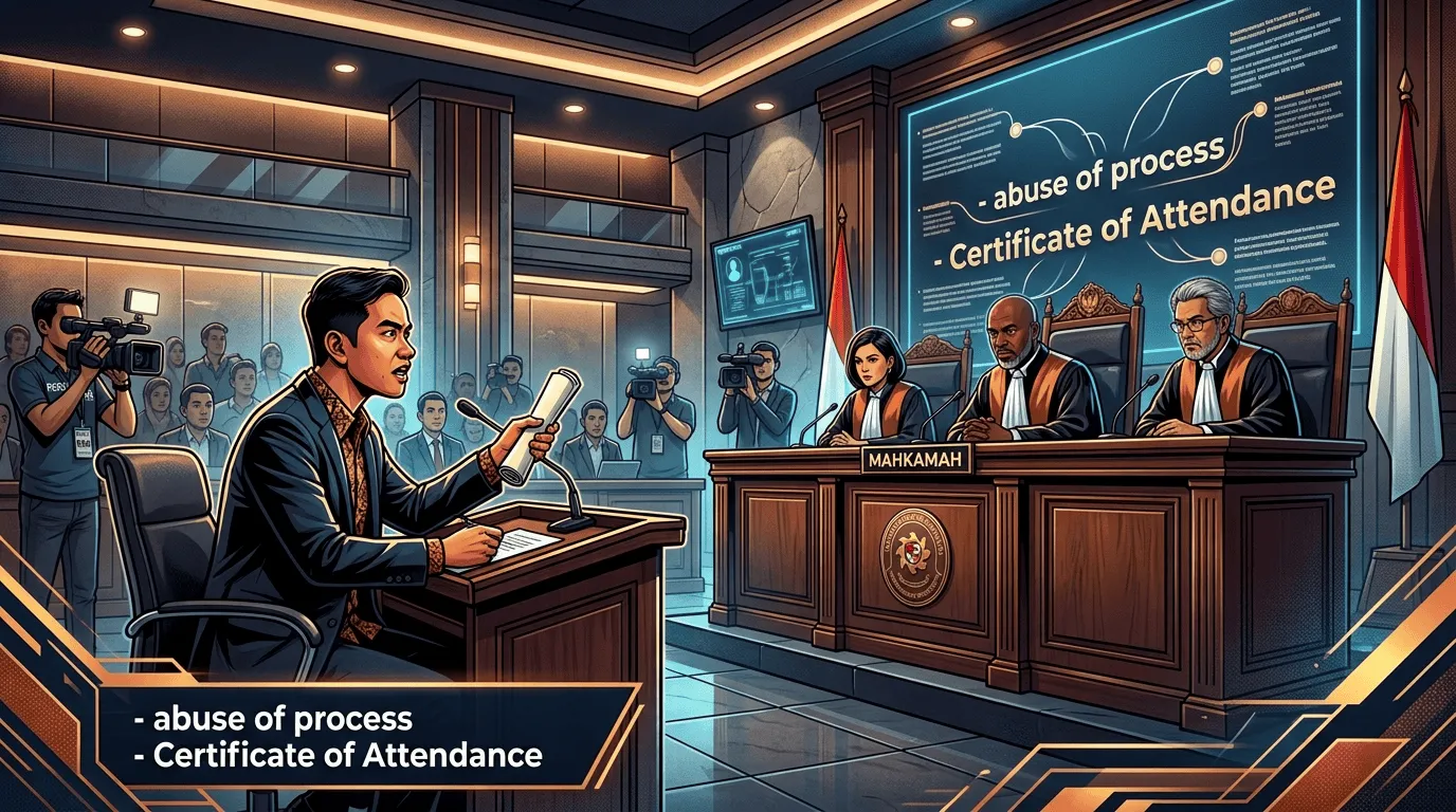 Certificate of Attendance dari Sydney menjadi perdebatan di sidang  Ijazah Gibran, Putusan dibacakan Senin, 5 Oktober.