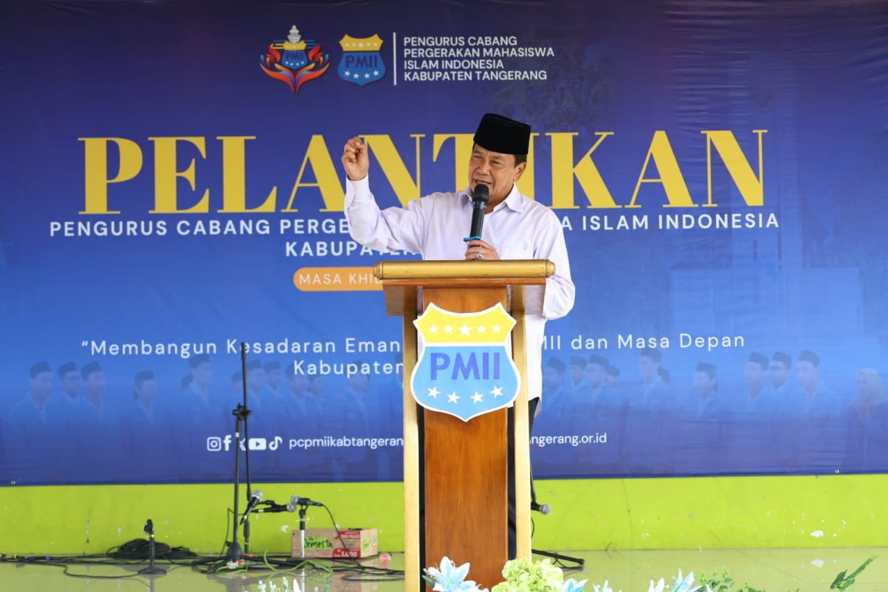 Hadiri Pelantikan PMII Kabupaten Tangerang, Bupati: Dorong Kontribusi Nyata untuk Masyarakat dan Bangsa