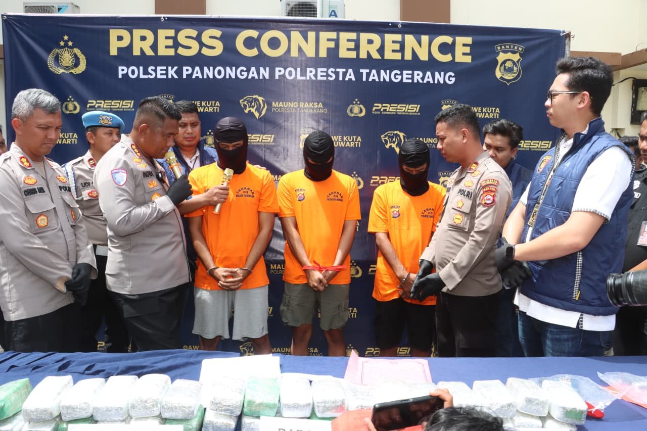 Sita 35 Paket Ganja, Polresta Tangerang Bongkar jaringan Narkoba Antarprovinsi