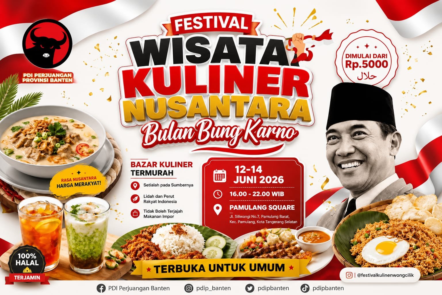 Gita Swarantika Gaungkan Semangat Bung Karno, Festival Kuliner Nusantara Jadi Panggung Kebangkitan UMKM Banten